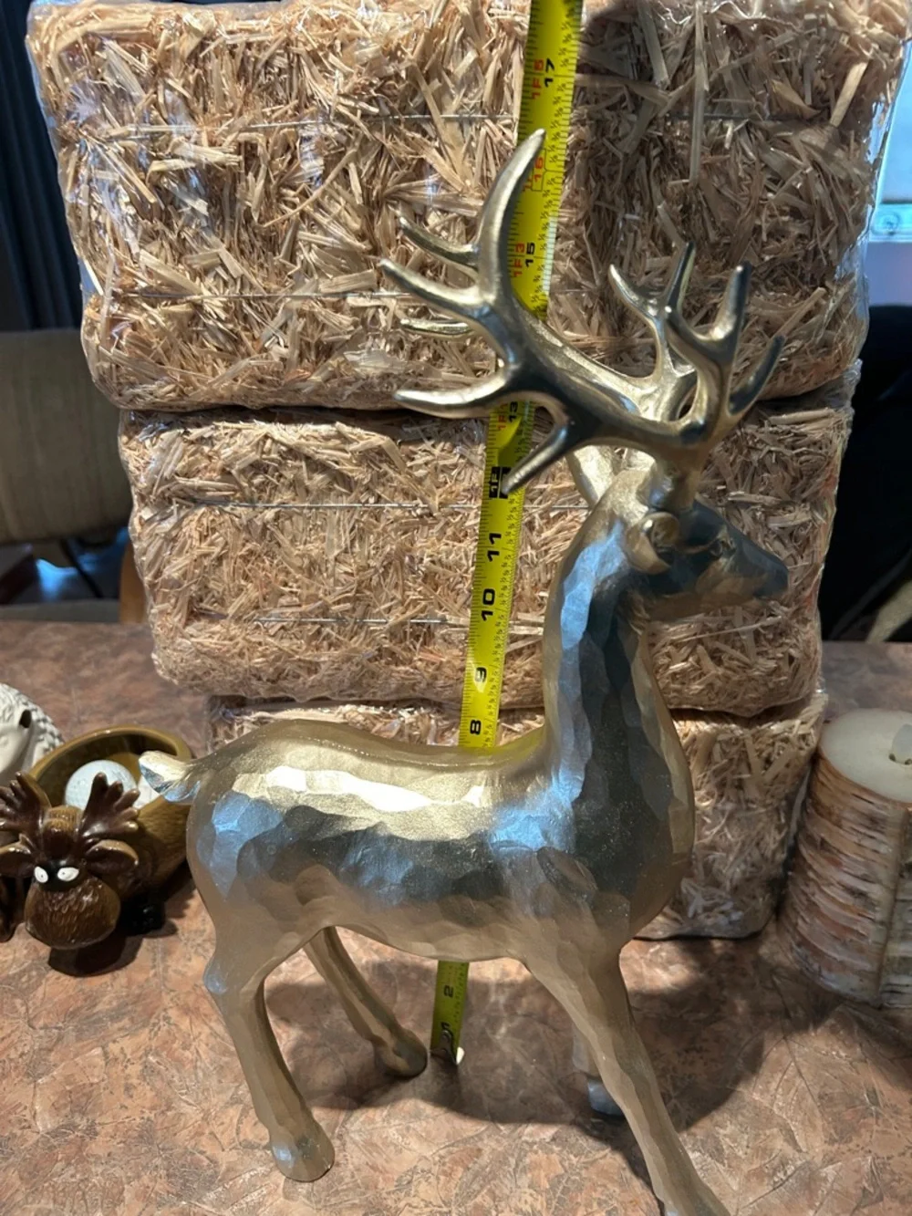 Hobby Lobby Grand Buck Statue in A Beautiful Gold Textured Tone